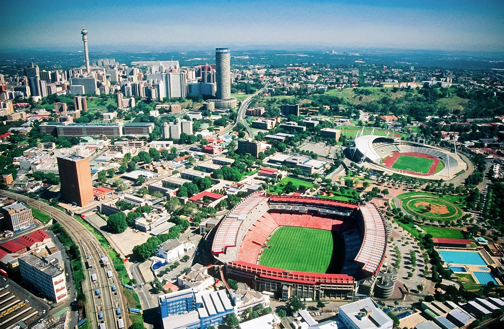 arial view of Joburg